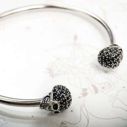 Pulseira THADDAEUS Skull Pave - Prata Esterlina 925