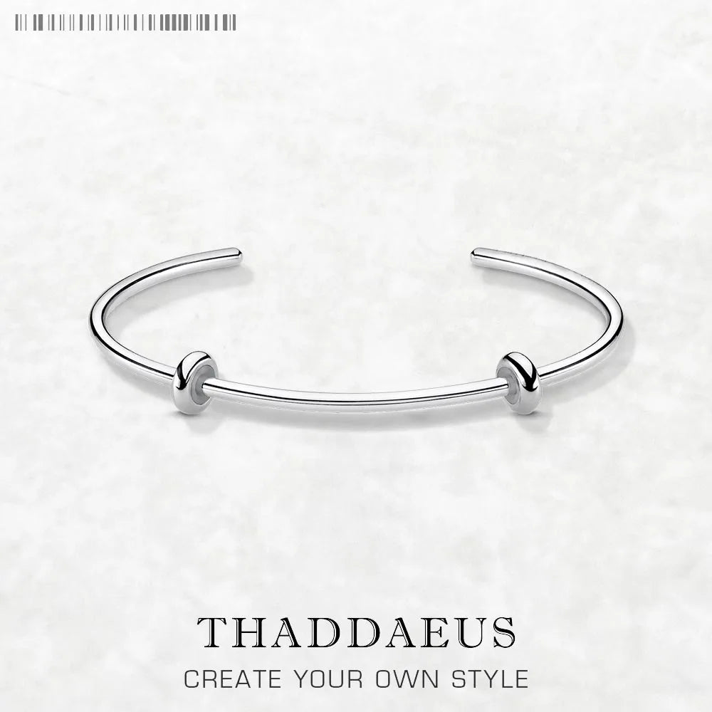 Pulseira THADDAEUS Bead & Charm - Prata Esterlina 925